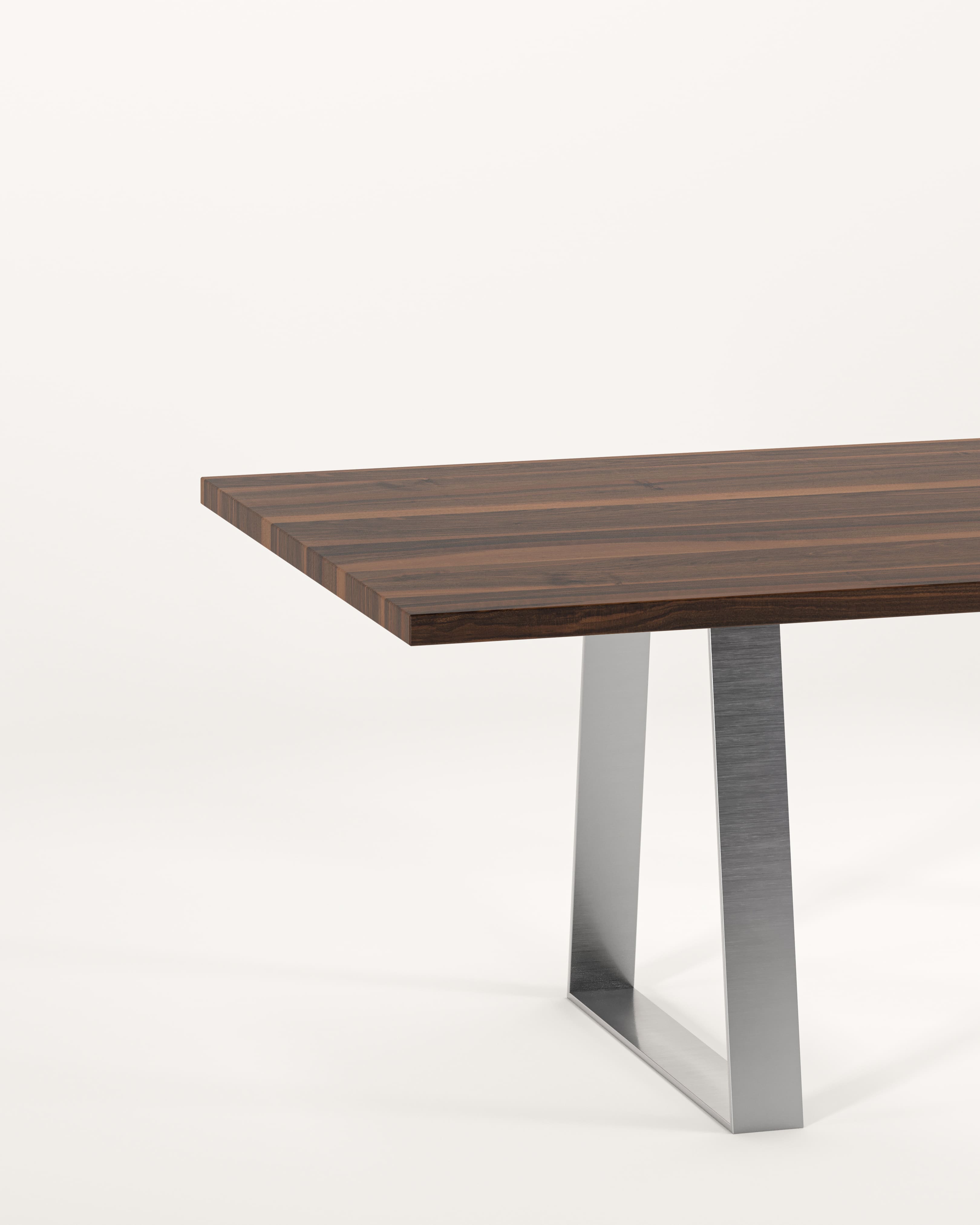 TRAPEZ - NUSSBAUM / BRUSHED STEEL - Studio 2